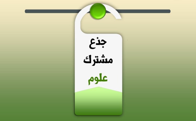 جذاذات جذع مشترك&nbsp;علوم